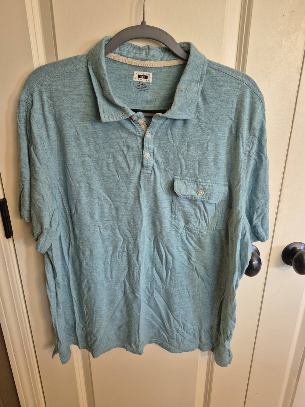 Joseph Abboud Light Blue Short-Sleeve Polo with Pocket